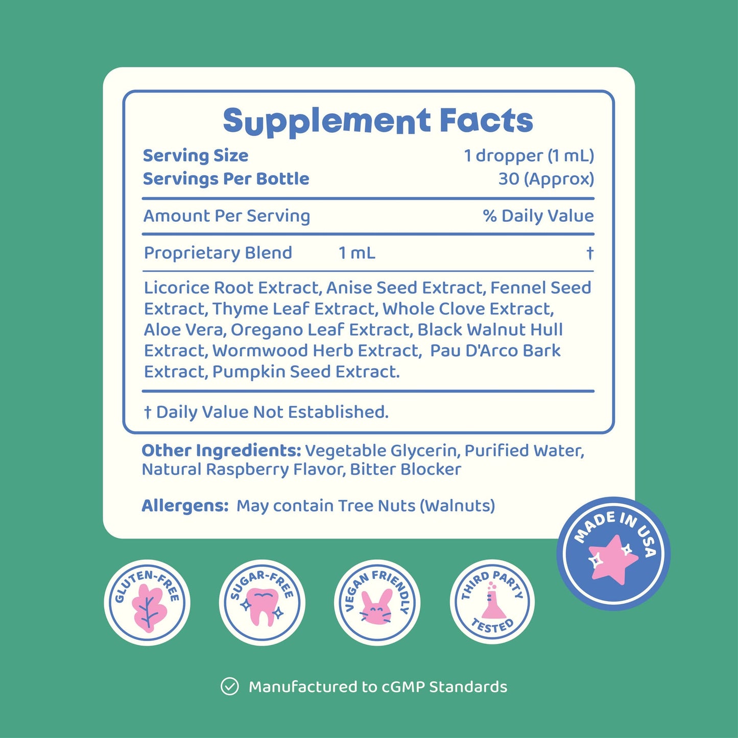 JoySpring ParaPatrol Kids' Digestive Health Raspberry Flavor
