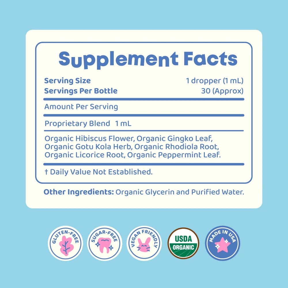 JoySpring Genius Drops Organic Focus Drops for Kids (4 fl oz)