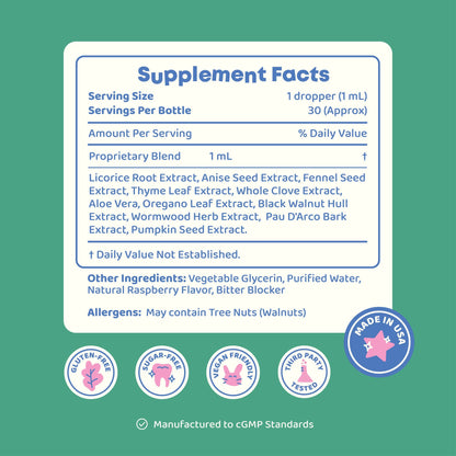 JoySpring ParaPatrol Kids' Digestive Health Raspberry Flavor